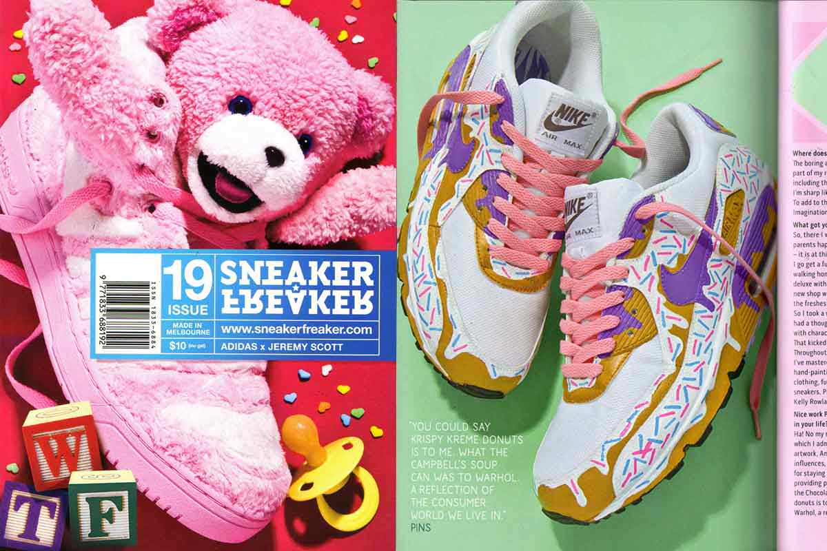 Pins interview features in Sneaker Freaker magazine