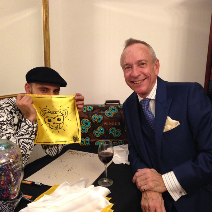 PINS DOODLES SAVILE ROW HANKIE