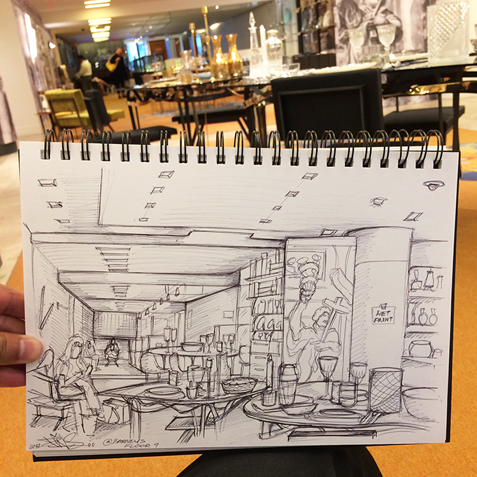 BARNEYS FLOOR 9 NEW YORK FLOOR 9 SKETCH