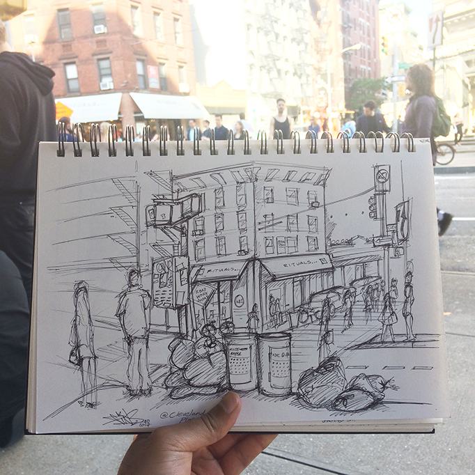 CLEVELAND PLACE NEW YORK SKETCH