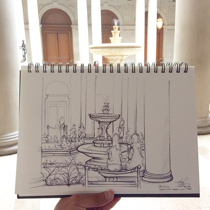 FRICK COLLECTION NEW YORK SKETCH