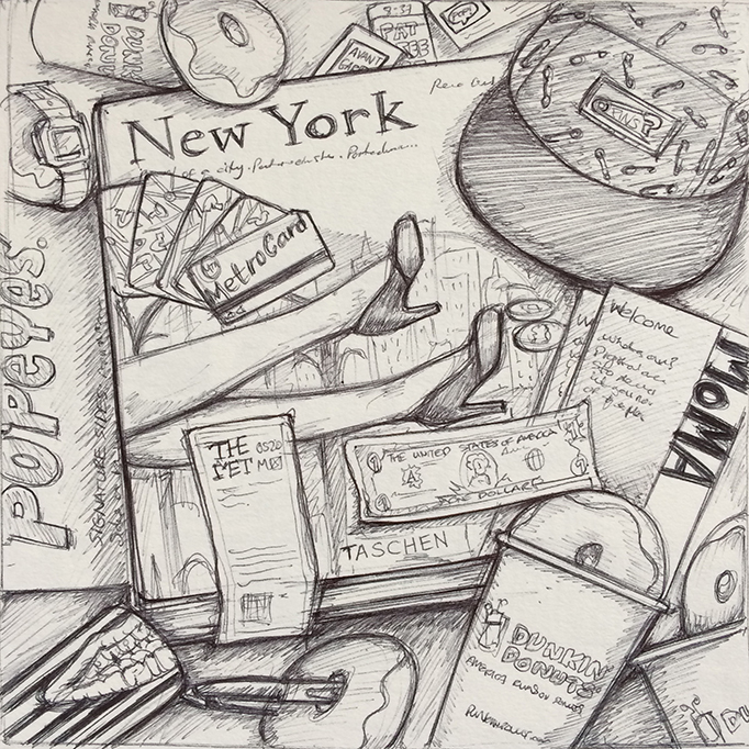 NEW YORK SKETCH PINS ARTIST