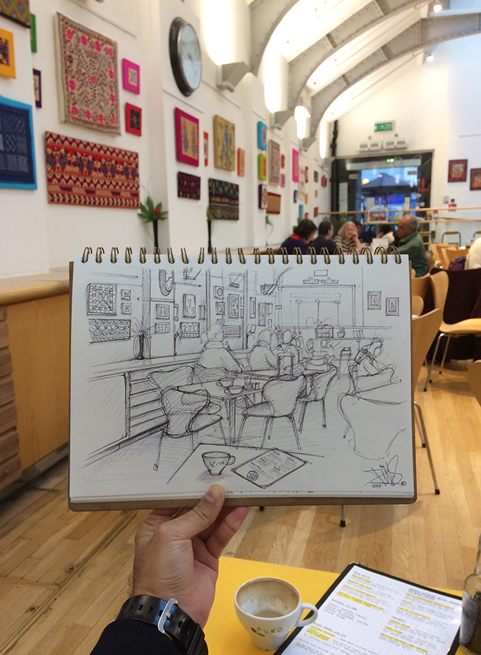 Clocktower Cafe, Croydon sketch