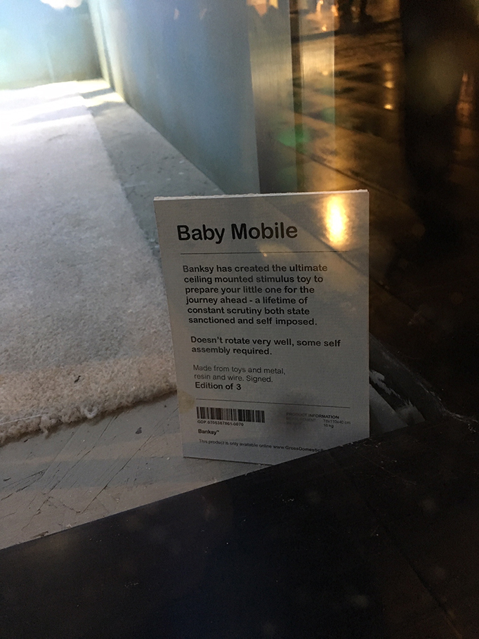 Baby Mobile 2, PINS Artist, Banksy, Gross Domestic Product, Croydon