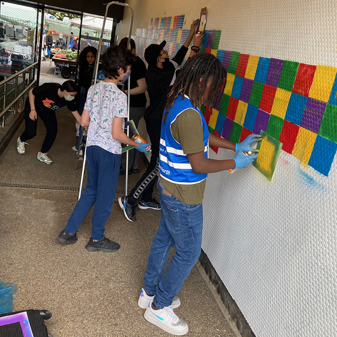 Church Street Library, City Lions Mural, PiNS Artist 13