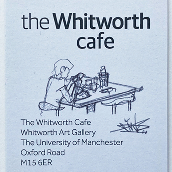 Lady on phone @ The Whitworth Cafe